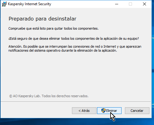 Como Desinstalar El Antivirus Kaspersky Internet Security Multidispositivos 16 En Windows 10 Tecnicomo