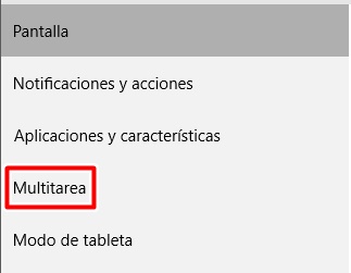 En configuraciones haz clic en multitarea