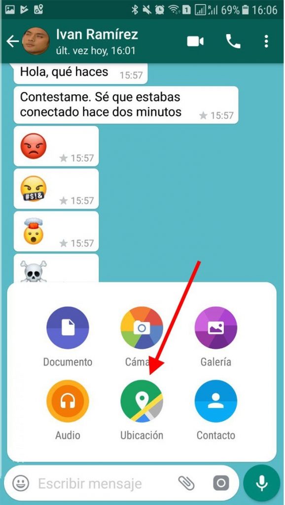 Compartir ubicación a través de Whatsapp