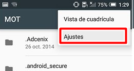 Entra en ajustes de tu tarjeta SD en Android