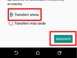 transfiere los archivos a tu tarjeta SD para concluir