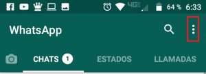  botón de opciones de WhatsApp