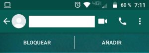 chat de un contacto desconocido en WhatsApp