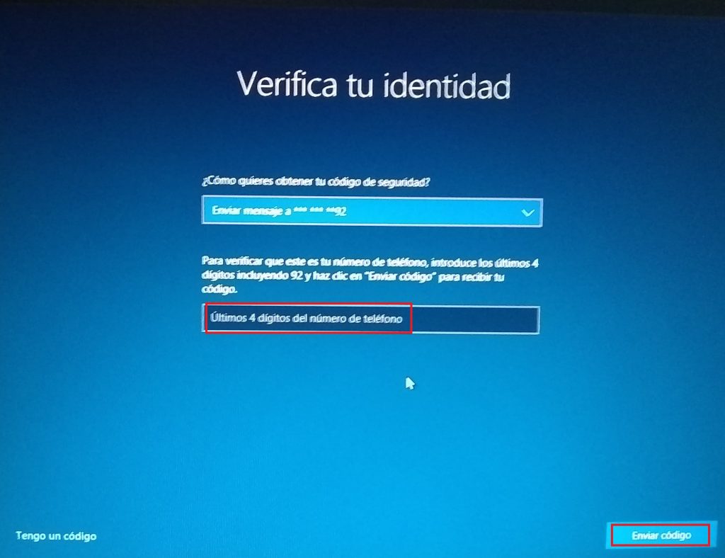 Verificar identidad en enviar mensaje a 