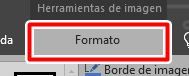 Haz clic en Formato en PowerPoint