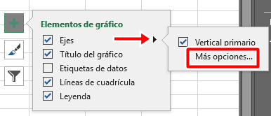 Selecciona eje y más opciones en Excel