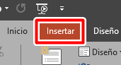 Selecciona insertar en powerpoint
