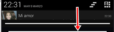 Bajar la barra de notificaciones de Android