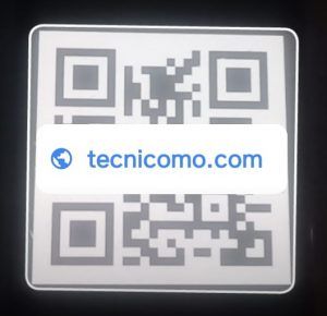 Seleccionar redireccionamiento de código QR en Google Lens